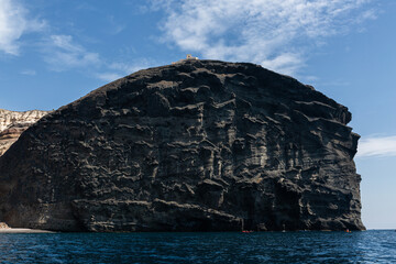 cliffs and rocks of santorini island