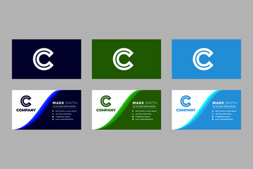 Elegant minimal business card template set