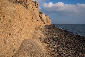 cliffs and rocks of santorini island