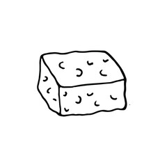 Cheese slice doodle.