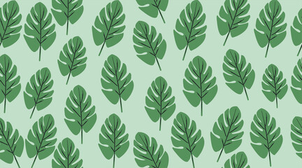 leaf seamless pattern, vector
