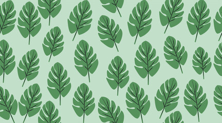 Fototapeta premium leaf seamless pattern, vector