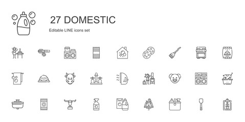 domestic icons set