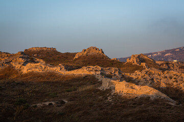 Obraz premium cliffs and rocks of santorini island