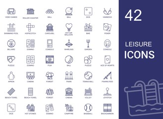 leisure icons set
