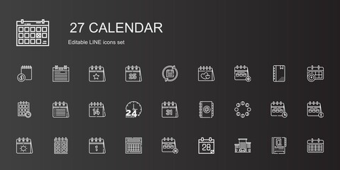 Fototapeta premium calendar icons set