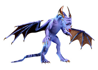 Obraz premium 3D Rendering Fairy Tale Dragon on White