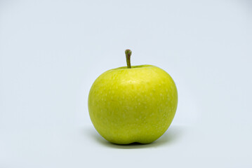 Green apple on white background