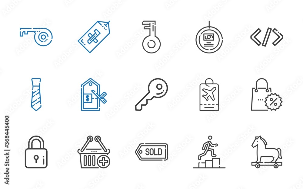 Poster code icons set