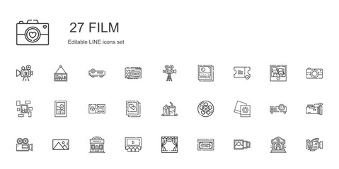 film icons set