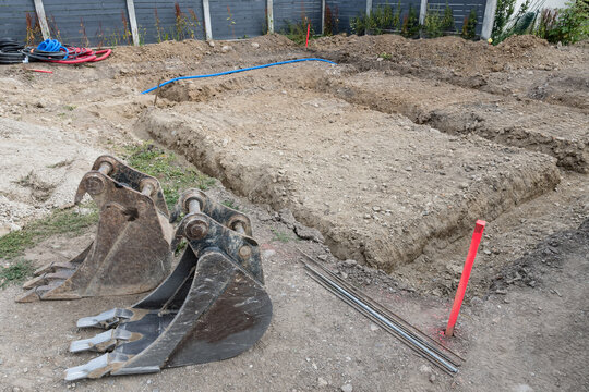 Chantier de terrassement de maison individuelle 
