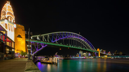 Obraz premium Sydney harbour light show