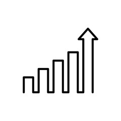 Graph with arrow icon