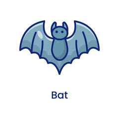 Corona Virus Bat Colored Icon Vector