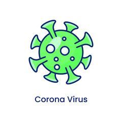 Corona-virus bacteria cell icon 2019 vector illustration.