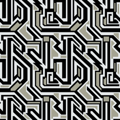 color abstract ethnic seamless pattern in graffiti style with elements of urban modern style bright quality illustration for your design