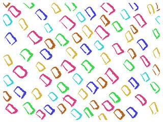 Crayon hand painting in every medium. Colorful crayon scribble texture. Wax pastel spot.