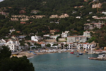 Obraz premium Verano en la localidad catalana de LLafranc, en la Costa Brava de España.