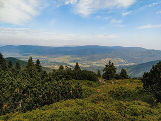 mountain landscape with blue sky