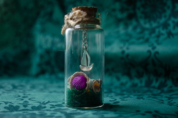 sand in a jar, interior decoration, decor