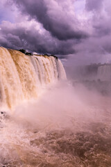Iguazu Fall in Border between Brazil and Argentina