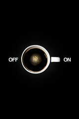 This image conveys drinking black coffee, then I feel like an open switch.