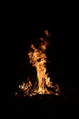 flames on a black background