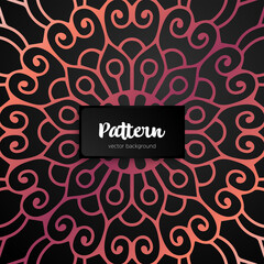 Vector ornamental mandala inspired ethnic art