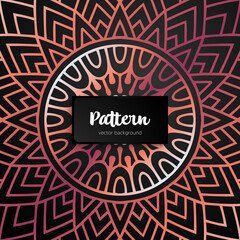 Vector ornamental mandala inspired ethnic art