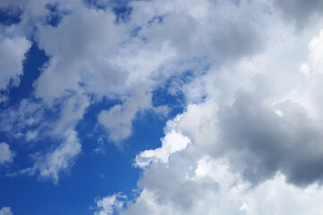 Obraz premium blue sky with clouds closeup