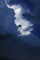 Dark ominous grey storm clouds - dramatic sky