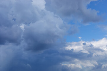 Fototapeta premium blue sky with clouds closeup