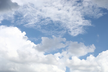 blue sky with clouds closeup