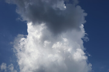 Blank sky surface with small clouds