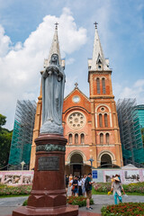 Fototapeta na wymiar Notre-Dame Cathedral Basilica of Saigon in Vietnam
