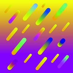 Modern style abstraction with composition made of various rounded shapes in color. Vector illustration.