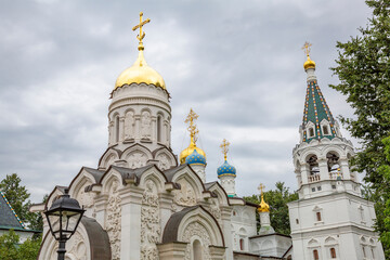 Exterior of the Temple complex. Pavlovskaya Sloboda, Russia