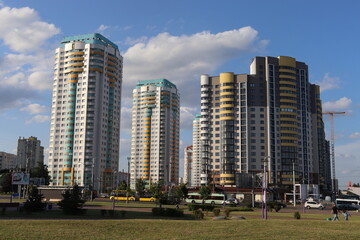 eastern european residential buildings view