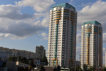 Fototapeta na wymiar eastern european residential buildings view