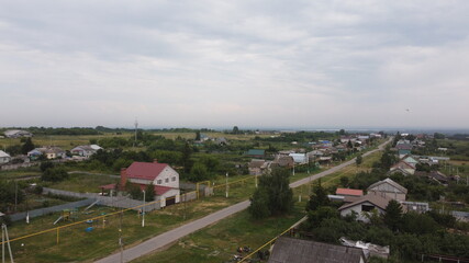 Fototapeta na wymiar panorama of the Russian village