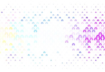 Light Blue, Green vector pattern with rainbow elements.