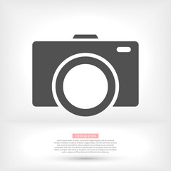 Camera Icon VECTOR 10 EPS. lorem ipsum Flat Design JPG