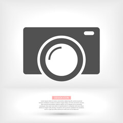 Camera Icon VECTOR 10 EPS. lorem ipsum Flat Design JPG