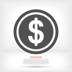 vector icon coin. lorem ipsum Flat Design JPG