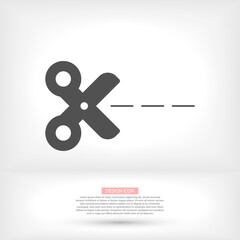 vector icon Scissors . lorem ipsum Flat Design JPG