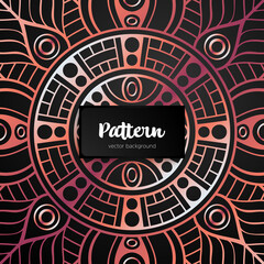 Vector ornamental mandala inspired ethnic art