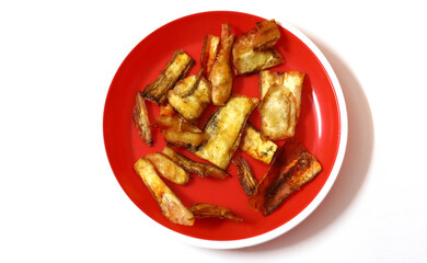 Indian food raw banana bajji or fritter, which is a traditional and popular dish.