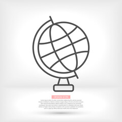 Globe icon vector. lorem ipsum Flat Design JPG