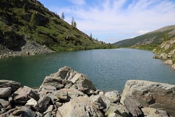 Altai lake in the mountains