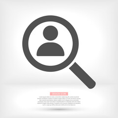 HUMAN SEARCH Icon vector. lorem ipsum Flat Design JPG